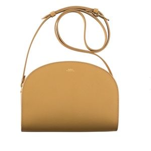 APC Demi Lune Half Moon Purse Sand Saffiano
